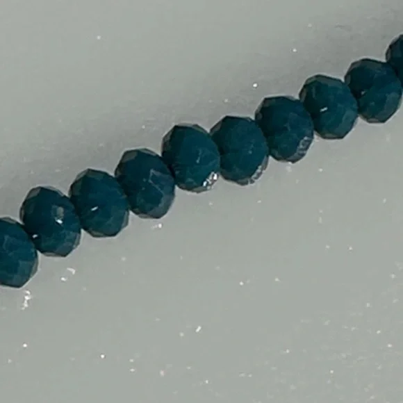 Teal Beaded Pendant Tassel Necklace - Women Jewelry - Picture 5 of 5